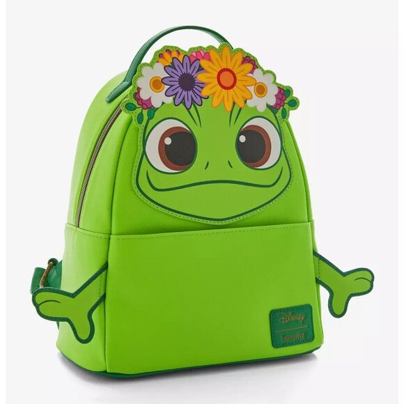 Loungefly Disney Tangled Pascal Mini Backpack Flower Crown Character Cosplay Bag - Picture 2 of 4